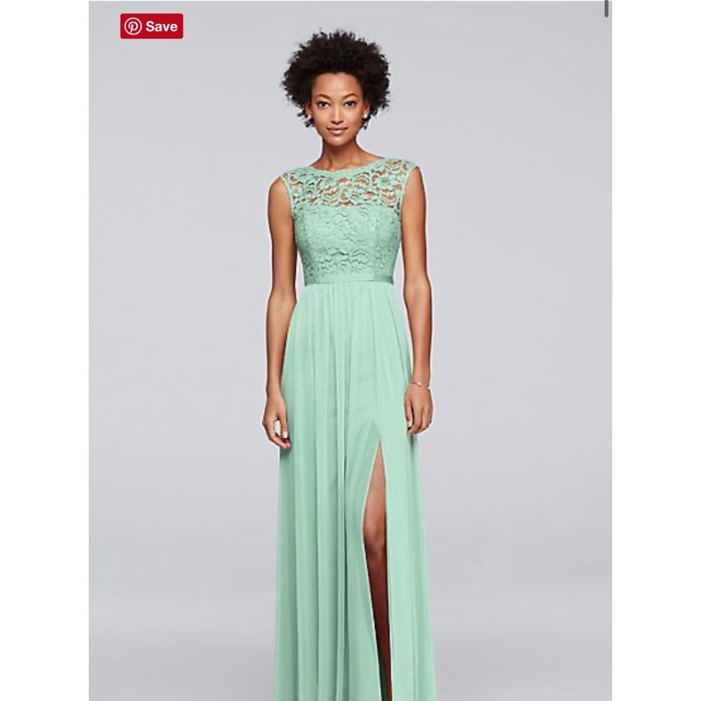 Long Bridesmaid Dress with Lace bodice